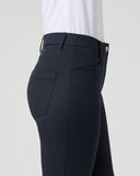 Black riding pants on a white background