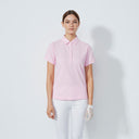 DS Fairway Pink Pansy Short Sleeve Polo Shirt