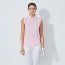 DS Fairway Pink Pansy Sleeveless Polo Shirt