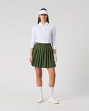 Daily Sports Women's Khaki Green Pleated Quick-Dry Golf Skort – Front View

