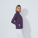 DS Cholet Dark Purple Full Zip Midlayer Jacket