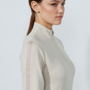DS Anna Raw Beige Midlayer Half Neck Long Sleeve Top