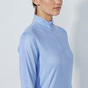 DS Anna Blue Heron Midlayer Half Neck Long Sleeve Top