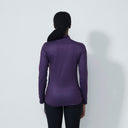 DS Anna Dark Purple Midlayer Half Neck Long Sleeve Top