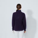 DS Dark Purple Cable LS Pullover Lined