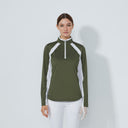 DS Kalamata Panel Long Sleeve Half Neck Polo Shirt