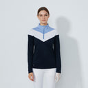 DS Dark Navy Block Long Sleeve Polo Shirt