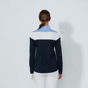 DS Dark Navy Block Long Sleeve Polo Shirt