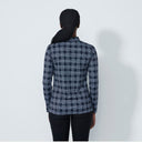 DS Navy Checked Long Sleeve Polo Shirt