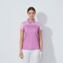 DS Veronica Print Insert Cap Sleeve Polo Shirt