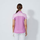 DS Veronica Print Insert Cap Sleeve Polo Shirt