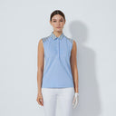 DS Blue Heron Gathered Sleeveless Polo Shirt