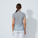 DS Breeze Kaleidoscope Print Cap Sleeve Mesh Polo Shirt