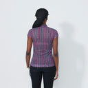 DS Breeze Delusion Black Print Cap Sleeve Mesh Polo Shirt