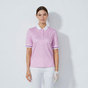 DS Delusion Pink Print Half Sleeve Polo Shirt