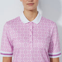 DS Delusion Pink Print Half Sleeve Polo Shirt