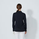 DS Black Graphic Jacquard Long Sleeve Polo Shirt