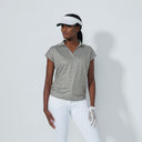 DS Diamond Geo Printed Air Cap Sleeve Polo Shirt