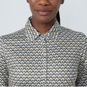 DS Diamond Geo Printed Air Long Sleeve Polo Shirt