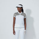 DS Diamond Geo Print Air Insert Cap Sleeve Polo Shirt