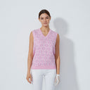 DS Delusion Pink Jacquard V-Neck Vest