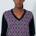 DS Delusion Black Jacquard V-Neck Pullover