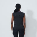 DS Embroidery Logo Black Sleeveless Polo Shirt