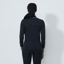 DS Embroidery Logo Black Long Sleeve Polo Shirt