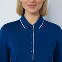 DS Stud Logo Bering Sea Long Sleeve Polo Shirt