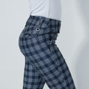 DS Printed Check Navy Magic Warm Pants 32"