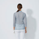 DS Breeze Kaleidoscope Print 3/4 Sleeve Mesh Polo Shirt