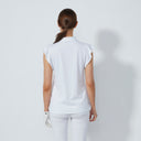 DS Luxe Frill White Sleeveless Polo Shirt