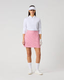 Daily Sports Women's Pink and White Geo Print Quick-Dry Golf Skort – Front View

