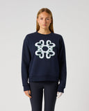 Daily Sports Women's Dark Navy Logo Sweatshirt – Front View

