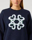 Daily Sports Women's Dark Navy Logo Sweatshirt – Back View

