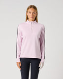 Peach pink long sleeve half neck athletic top
