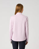 Peach pink long sleeve half neck athletic top