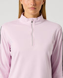 Peach pink long sleeve half neck athletic top