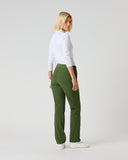 Daily Sports Women's Khaki Green Belted Wind Pants – Back View

