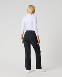Daily Sports Women's Black Belted Wind Pants – Back View Showing Slim Flare Silhouette

