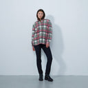 DS Pink Check Pile Fleece Long Sleeve Shirt