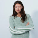 DS Seagrass Twisted Round Neck Pullover Sweater