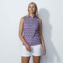 DS Marac Multi Leaf Sleeveless Polo Shirt