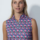 DS Marac Multi Leaf Sleeveless Polo Shirt