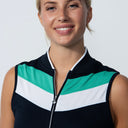 DS Navy Green Sleeveless Polo Shirt