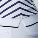 DS Navy White Stripe Short Sleeve Polo Shirt