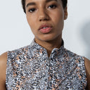 DS Marac Orange Black Sleeveless Polo Shirt