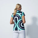 DS Cremola Geometric Print Cap Sleeve Polo Shirt