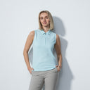 DS Peoria Opal Light Aqua Sleeveless Polo Shirt