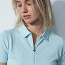 DS Peoria Opal Light Aqua Short Sleeve Polo Shirt